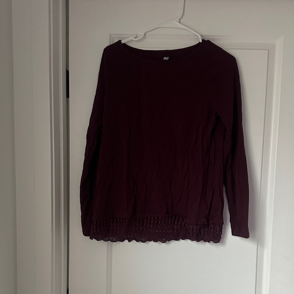 Dip Maroon Long Sleeve Sweatshirt